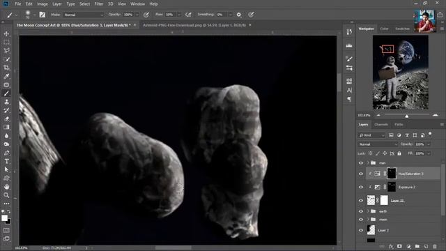 Earth And Moon Concept Art | Photoshop Manipulation Tutorial смотреть онлайн