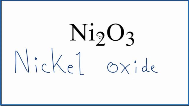 How to Write the Name for Ni2O3 смотреть онлайн
