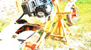 Самодельный мопед из бензокосы.Постройка и обзор.