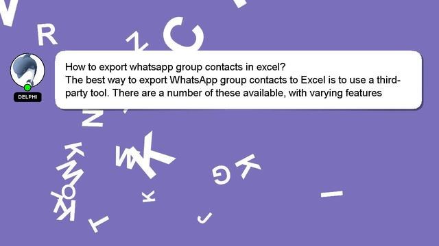 How to export whatsapp group contacts in excel? смотреть онлайн