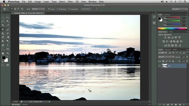 Working with the Patch Tool - Adobe Photoshop CS6 Tutorial смотреть онлайн