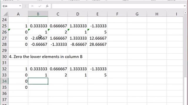 Gaussian Elimination Using Excel смотреть онлайн