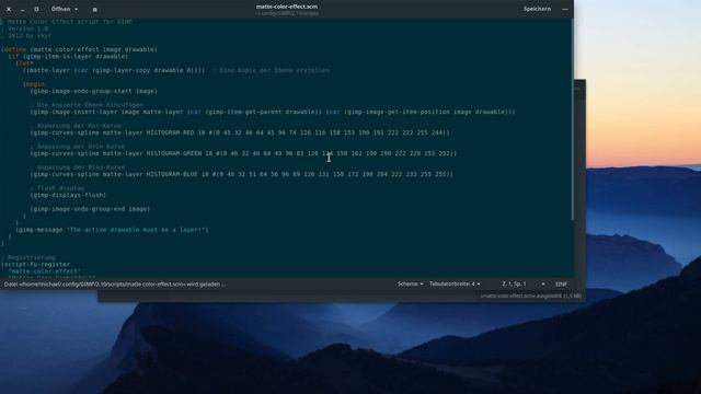| Gimp 2.10.12 | Lernvideo | Script anlegen | Matte color photo effect | смотреть онлайн
