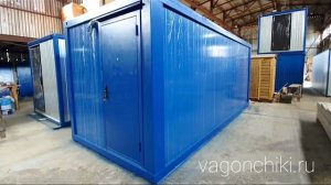 Обзор бытовки из сэндвич панелей для строительной компании (vagonchiki.ru)