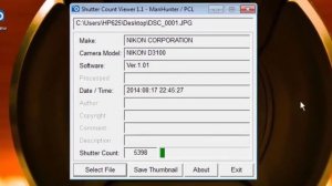 Пробег фотоаппарата Nikon