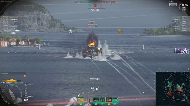 [WoWS] World of Warships G Kurfurst/Hannover Ranked Battles смотреть онлайн