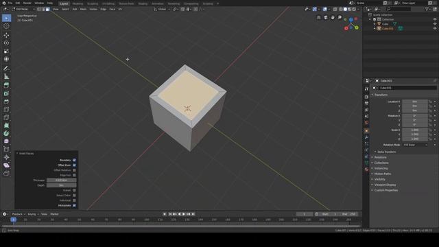 Blender. Урок 8. Insert faces смотреть онлайн