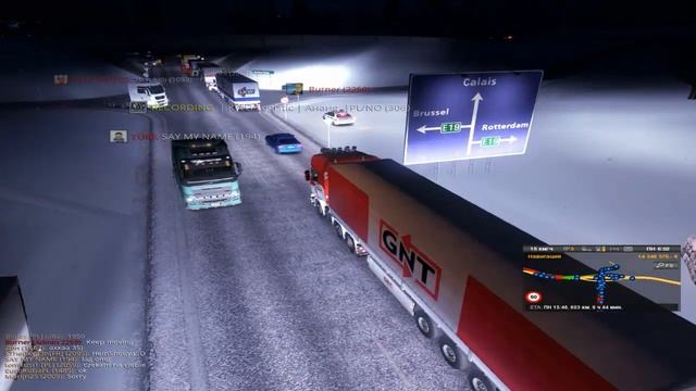 ETS 2 MP. Пробка на дороге дураков! смотреть онлайн