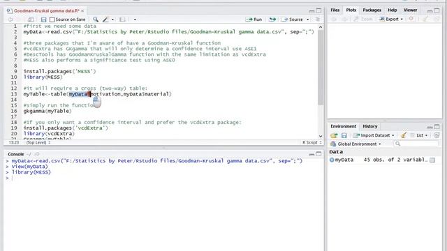 R - Goodman-Kruskal gamma смотреть онлайн