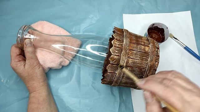 Делала декор бутылки, а получилась ваза. Идея поделки своими руками смотреть онлайн