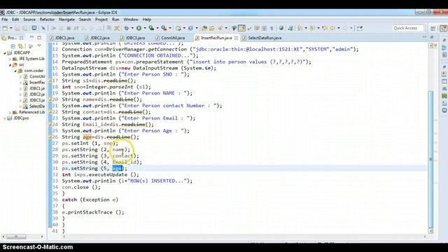 Insert Data into the PreparedStatement Interface | JDBC Tutorials in Hindi | #10 смотреть онлайн
