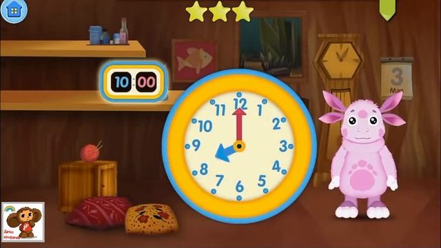 Лунтик / учим время. / Игра для малышей. смотреть онлайн