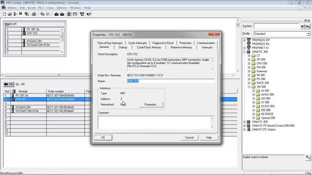 Видеоурок "Настройка оборудования в SIMATIC STEP 7" смотреть онлайн