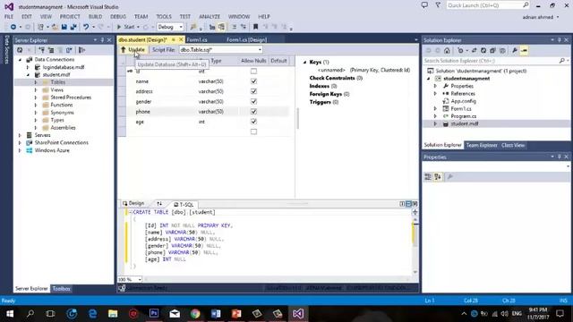 C# How to in data in sql server in visual c#|Student Managment System in Visual C# in Urdu part I смотреть онлайн