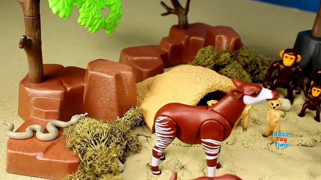 Playmobil African Safari Toy Wild Animals Watering Hole Building Set For Kids смотреть онлайн