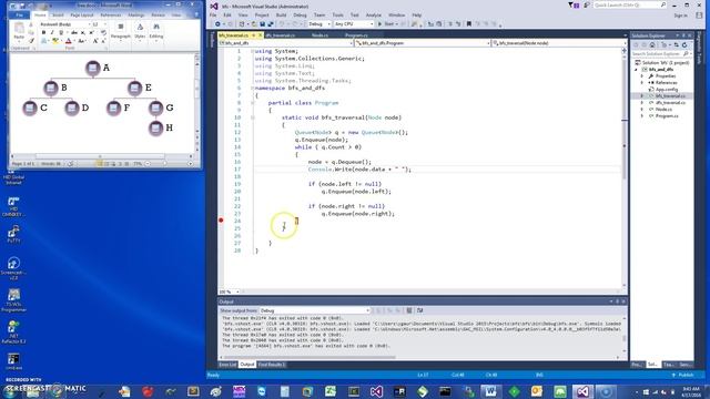 C# breadth first and depth first search in 5 min смотреть онлайн