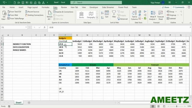 Interactive Chart with INDIRECT Function and Named Ranges смотреть онлайн