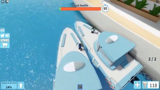 Укус акулы роблокс / SharkBite roblox / Начинаем кушать. смотреть онлайн