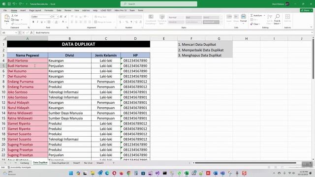 Cara Mencari dan Menghapus Data Duplikat di Excel | 5 Menit Beres!!! смотреть онлайн