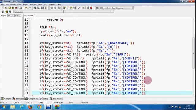 Key logger- Using C++ code смотреть онлайн
