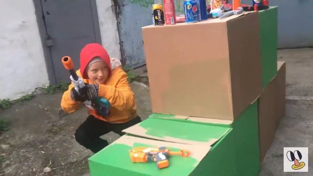 NERF WAR. Пистолетики  и стрелялки в реальной жизни. Видео для мальчиков
