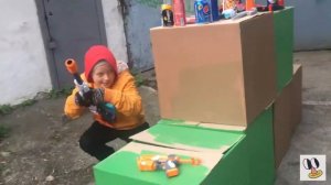 NERF WAR. Пистолетики  и стрелялки в реальной жизни. Видео для мальчиков