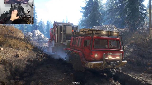 SnowRunner - ZiKZ 605R - gameplay - Railway station to Gold mine - Yukon Canada. смотреть онлайн