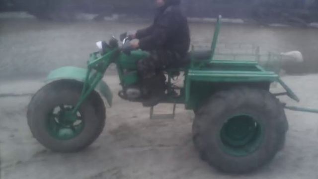 вездеход из мотоцикла урал. трицикл на базе урала. трицикл на ободрышах. урал каракат смотреть онлайн