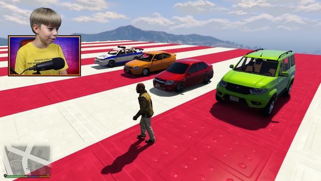 ПРЫЖОК ЧЕРЕЗ НЕБОСКРЕБ 2! // ТОЛЬКО РУССКИЕ ТАЧКИ В ГТА 5 / GTA 5 смотреть онлайн