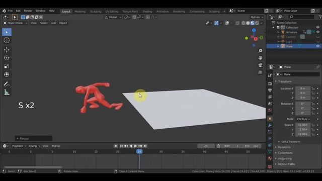 BLENDER 2.83 Анимация прыжка смотреть онлайн