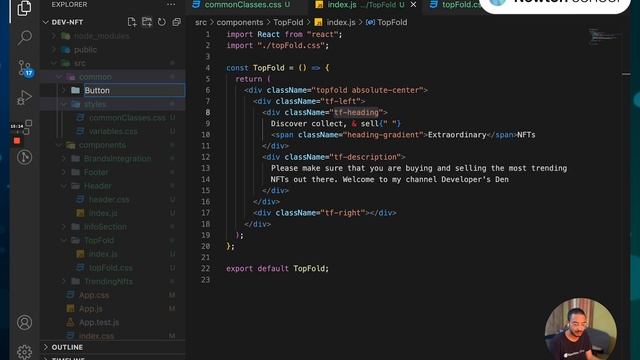 NFT Website using ReactJS Part 2 Header and Buttons ReactJS Beginner's Project for Resume смотреть онлайн