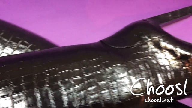 Сапоги из натуральной кожи, тиснение крокодил — Choosl смотреть онлайн