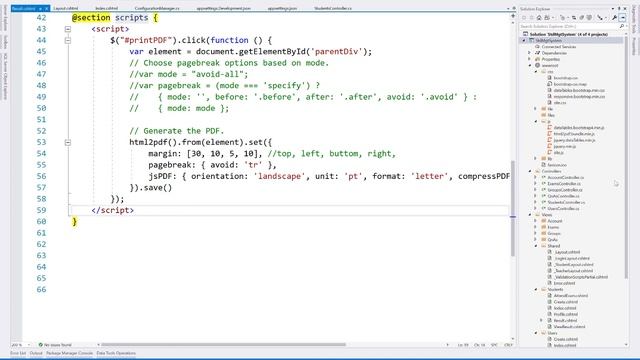 Html to PDF File in ASP.NET CORE | ASP.NET MVC JAVASCRIPT смотреть онлайн