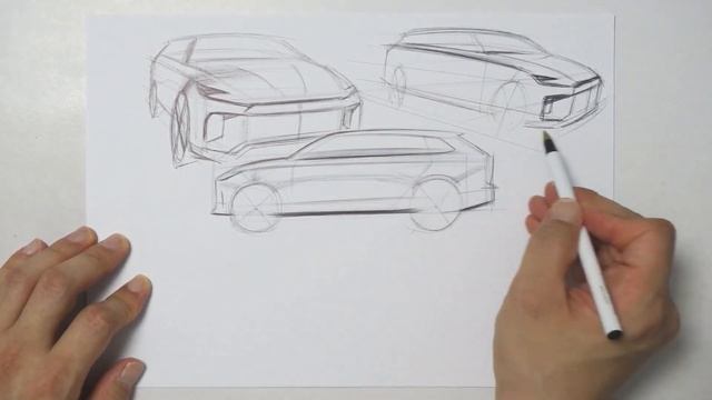 car design sketch - SUV proportion [SUV 비례로 자동차 그리기] смотреть онлайн