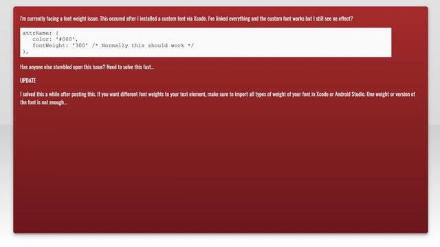 Font Weight Bug React Native смотреть онлайн