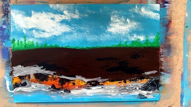 Необычная техника рисования клеем и красками | объемный рисунок красками смотреть онлайн