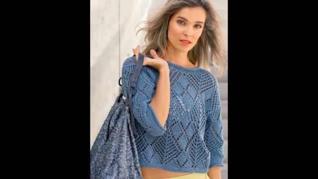 Короткий Джемпер Спицами - 2019 / Short Jumper With Spokes / Kurzer Pullover mit Speichen смотреть онлайн