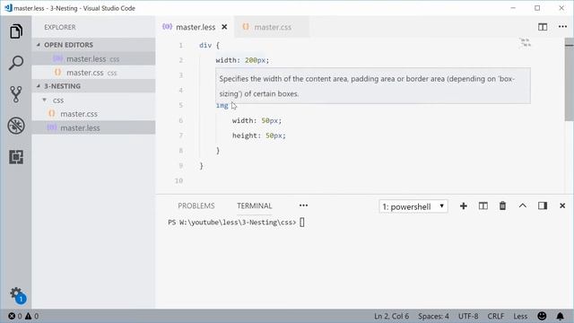 Nesting & Parent Child Selectors | Less.js Tutorial #3 смотреть онлайн
