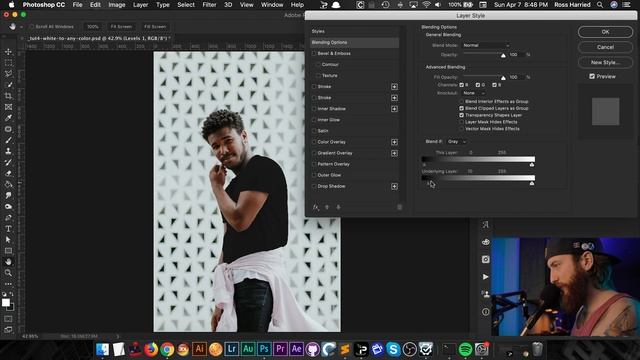 White Shirt to Black Photoshop смотреть онлайн