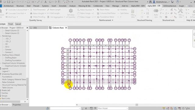 Alpha BIM Plugin || Column axes Dimensions in one Click in Revit смотреть онлайн