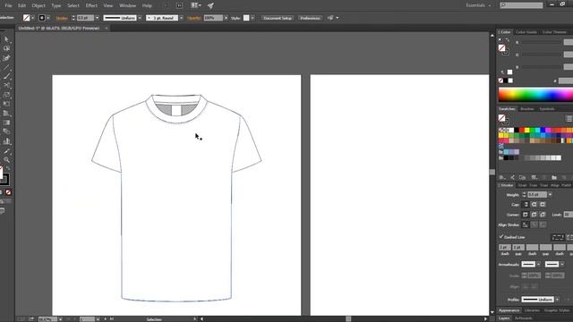 T Shirt Detailed Cad/Mockup/Sketch Coverted | T-shirt Fashion Flat Detailed Drawing on Illustrator смотреть онлайн
