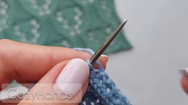 Узор спицами Ажурные шестигранники для вязания палантинов, кардиганов смотреть онлайн