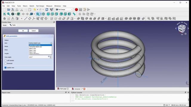FreeCAD: Part Design | Beginner Tutorial #7 (Helical Spring)