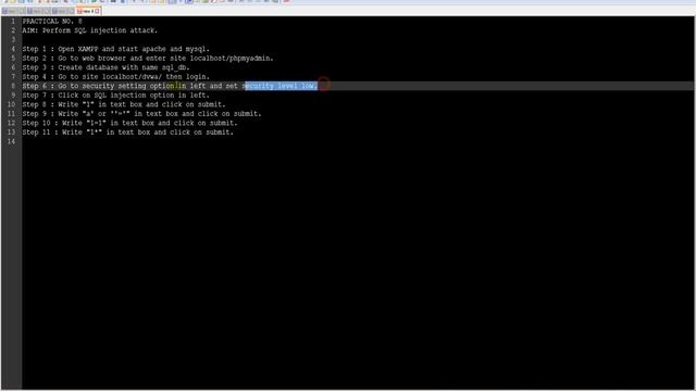 Perform SQL injection attack. || Practical 08 #MumbaiUniversityPracticals смотреть онлайн
