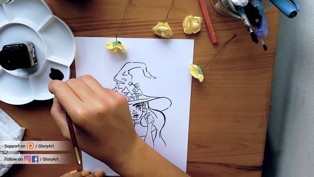 InkTober #2 | Мастило, Хартия, Четки | GloryArt смотреть онлайн