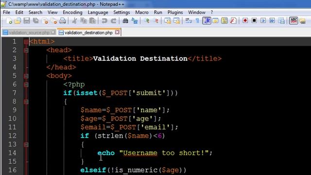 PHP & MySQL Tutorial - 46: Form Validation in PHP смотреть онлайн