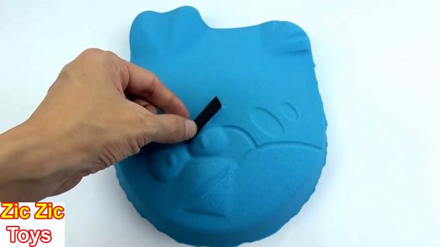Learn Colors Kinetic Sand Angry Birds Giant Knife Surprise Toys Peppa Pig Diy How To Make For Kids смотреть онлайн