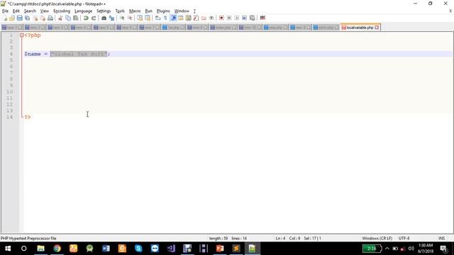 Lecture 9 Local Variable in php php Tutorials in urdu hindi смотреть онлайн