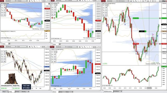 Great Examples of Low Volume Nodes as Support & Resistance! VOLUME PROFILE TRADING! смотреть онлайн