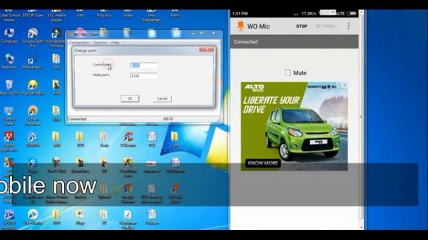 How to use android as Microphone(Mic) for PC|Wo mic Wi fi setting